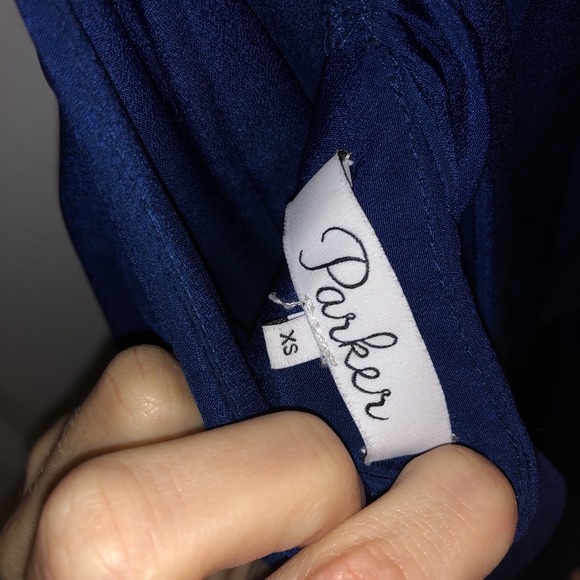 Blue Parker Dress with Shoulder Ties - Picture 5 of 5